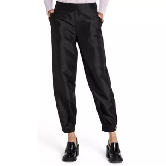 Kika Vargas x Target Pants M Black Scallop Edge Pockets Tapered Lightweight NWOT - Picture 1 of 4